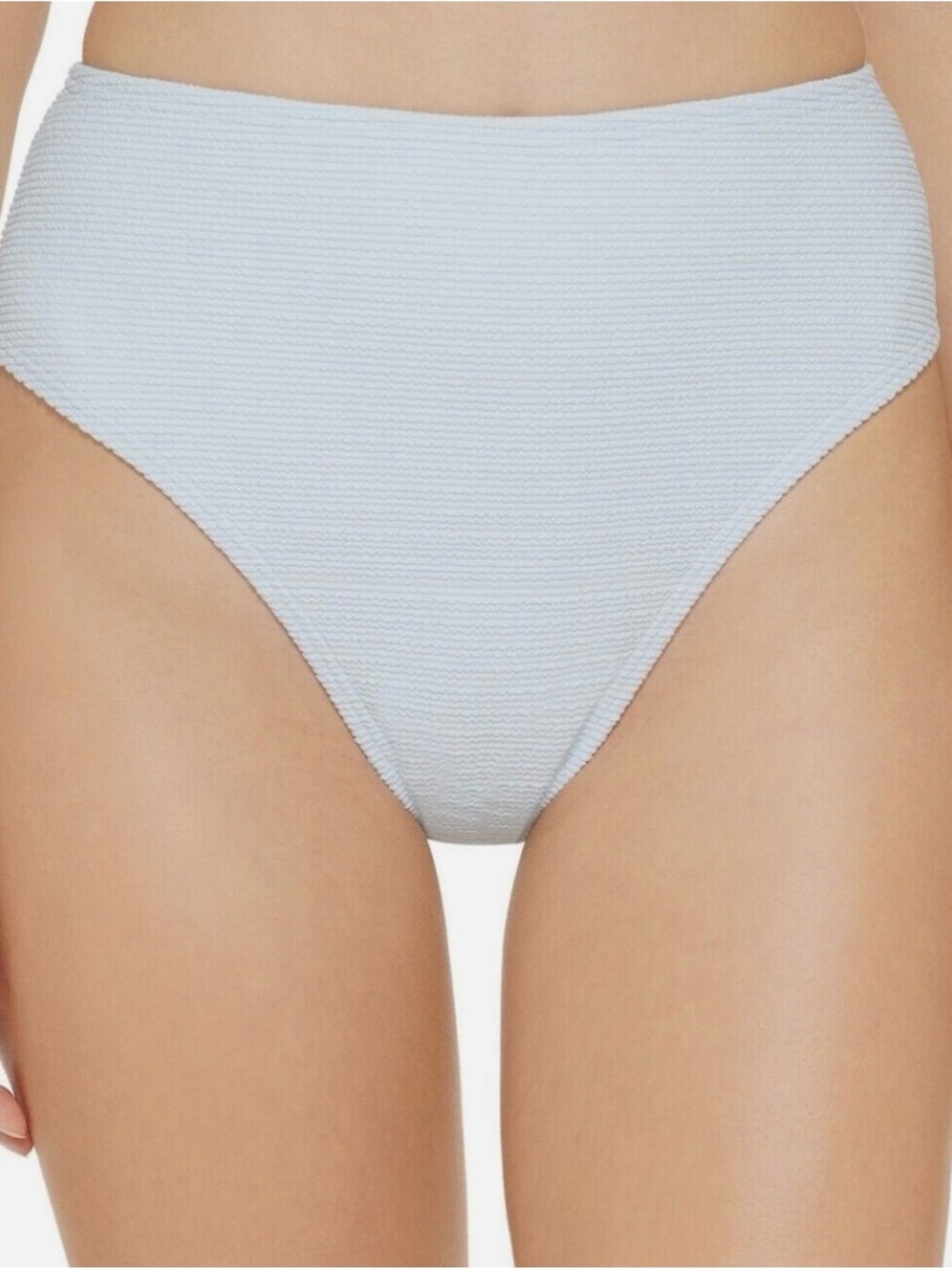 Athleta High Rise Pique Swim Bottom Pale Blue NWT